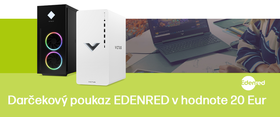 Získajte poukážku Edenred v hodnote 20 eur za nákup desktopov a notebookov HP 